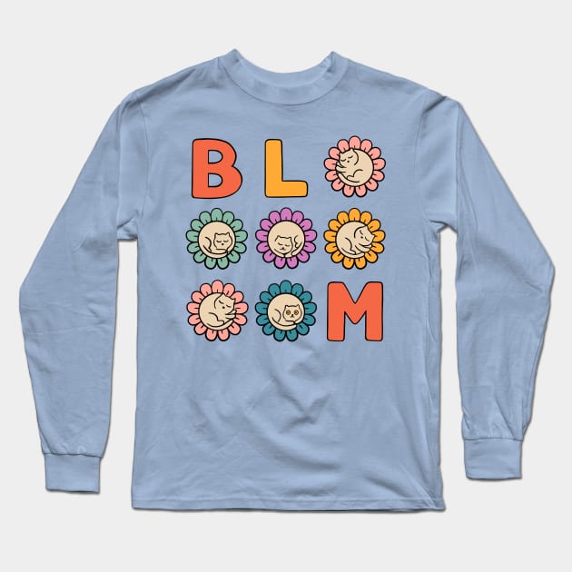 Bloom cats Long Sleeve T-Shirt by coffeeman
